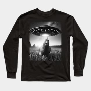 Chicken UFO Meme Long Sleeve T-Shirt